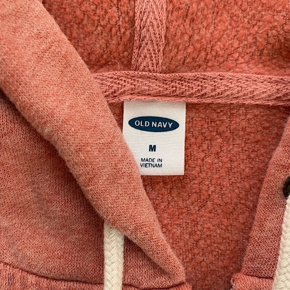 Old Navy Women’s Pink Fleece Zip Up Hoodie Jacket Size Medium - Picture 4 of 5